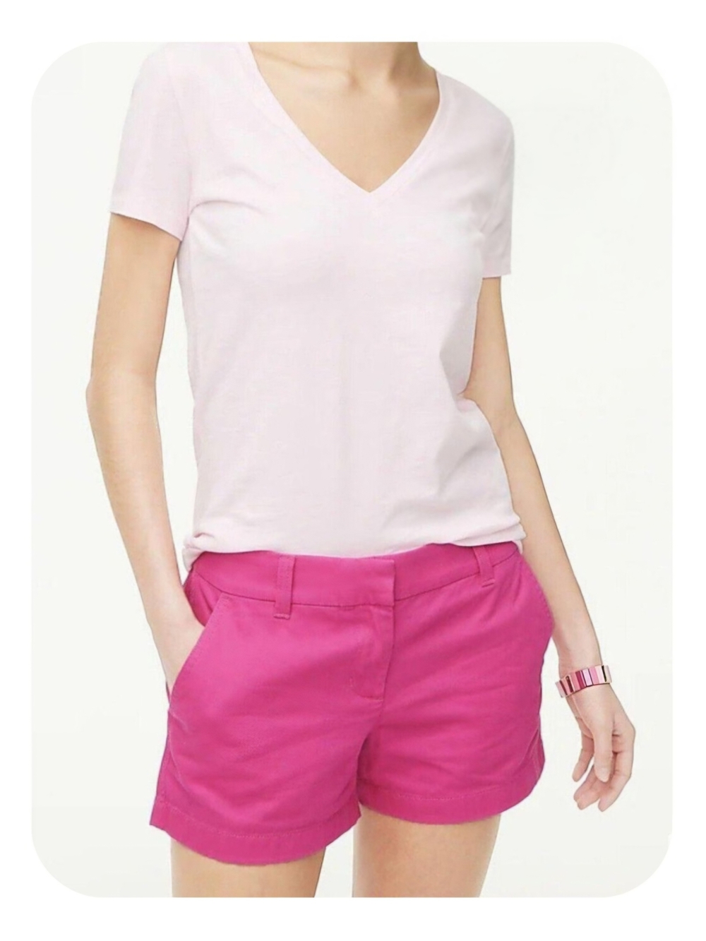 J. Crew Hot Pink Bermuda Shorts 3 1/2" NEW